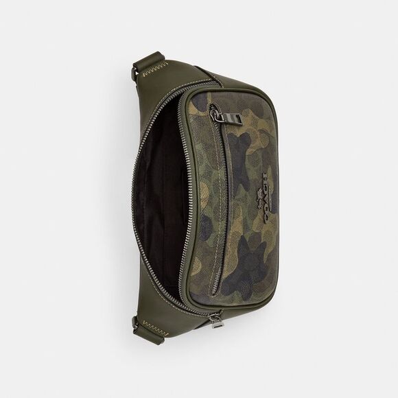 NWT Coach Outlet Elias Belt Bag In Signature Camo Print - Picture 3 of 6